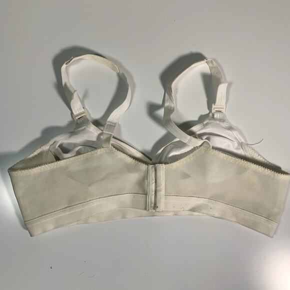 SOLD VTG Sears Bra Size 42C Off White Wire Free Wireless Full Coverage Wide - Picture 6 of 9